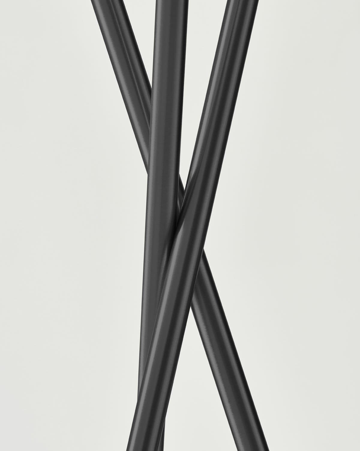 Glowmere Jaxon Crisscross Base Tripod LED Floor Lamp in black