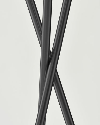 Glowmere Jaxon Crisscross Base Tripod LED Floor Lamp in black
