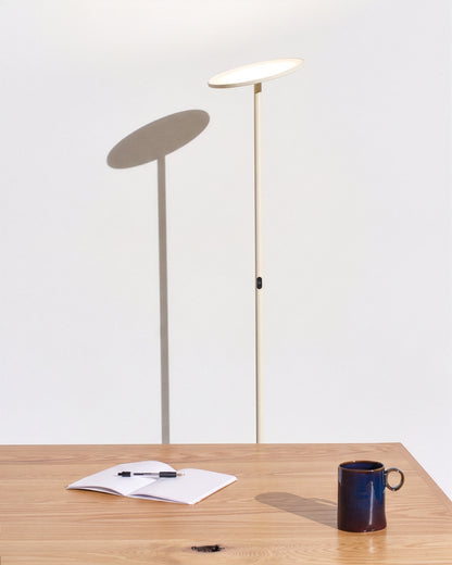 Glowmere Sky Torchiere LED Floor Lamp in cream