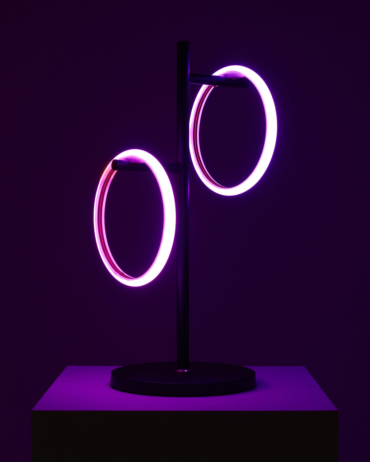Glowmere Saturn RGB Two Ring Color Changing Table Lamp view 6