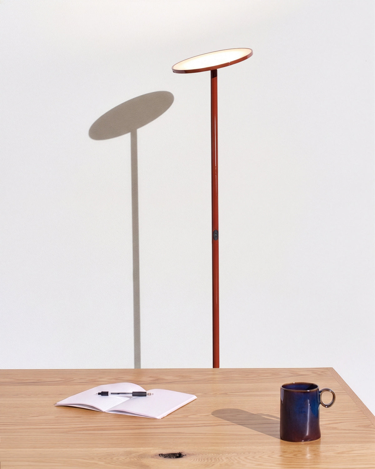 Glowmere Sky Torchiere LED Floor Lamp in red